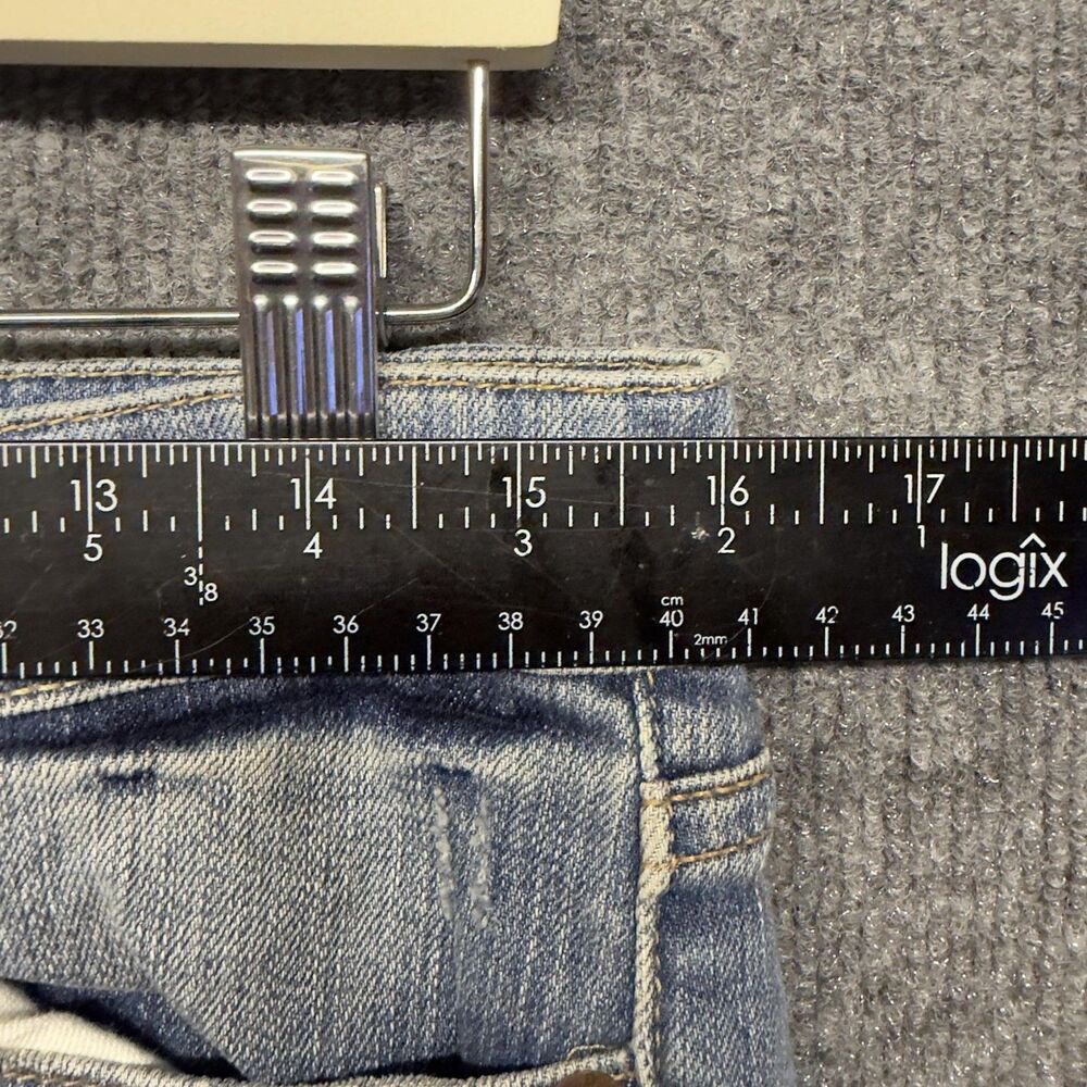 Denim & Supply Ralph Lauren Crop Skinny Jeans Women 30(32) Blue Star Distressed - Picture 7 of 15